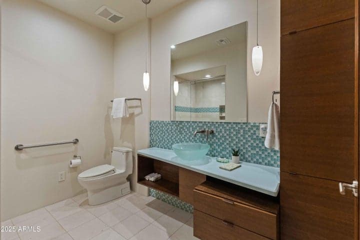 Powder Room with Walk In Shower