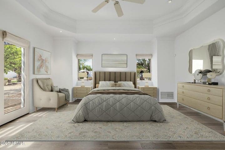 PRIMARY BEDROOM VIRTUALLY STAGED
