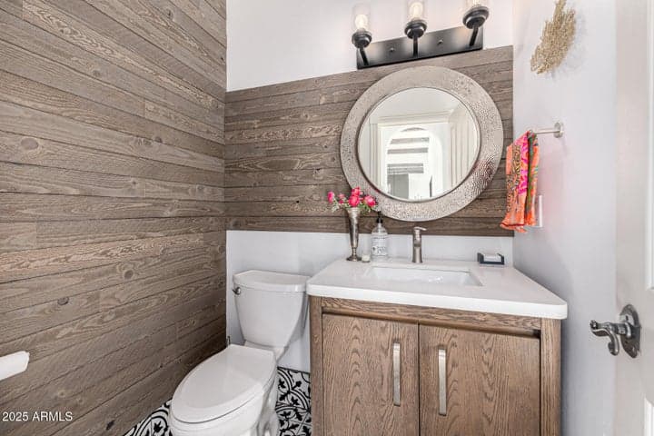 Powder room off of kitchen