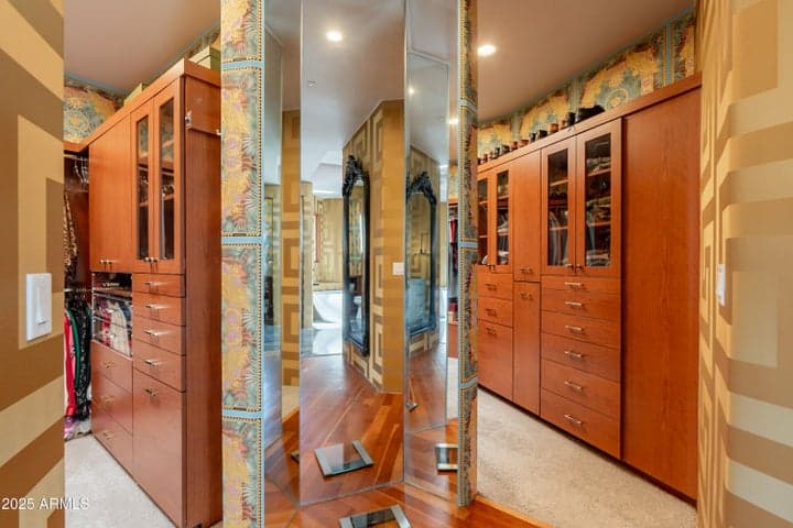 Custom cabinetry provides exceptional storage solutions