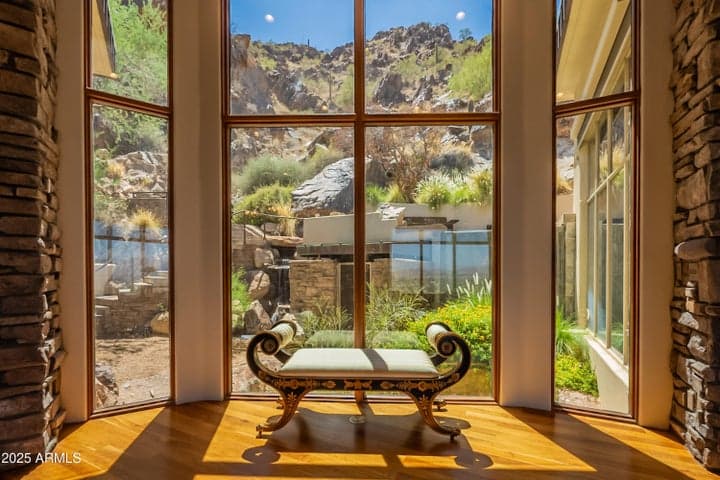 Living Room features both valley-wide vistas and this intimate canvas of the rugged mountainside