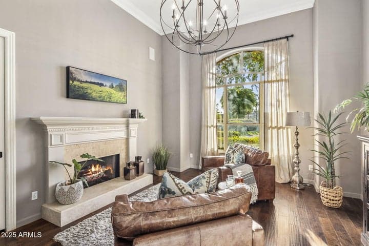 Private Study/Office/Den with quaint fireplace and walk-in storage closet