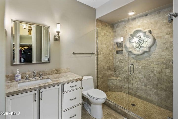 Guest bathroom #2 with walk-in closet