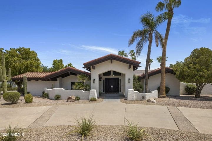 Circular front drive, side driveway to 3 car garage